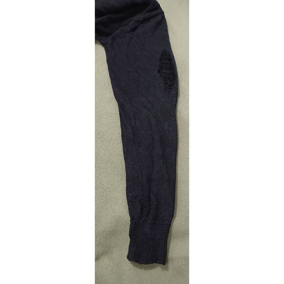 Oak fort womens medium 100% linen duster cardigan sheer black see through - Picture 8 of 8